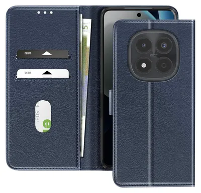 Productafbeelding van Avizar, klaphoes Chesterfield serie met standaardfunctie voor Redmi Note 15 Pro 4G, nachtblauw