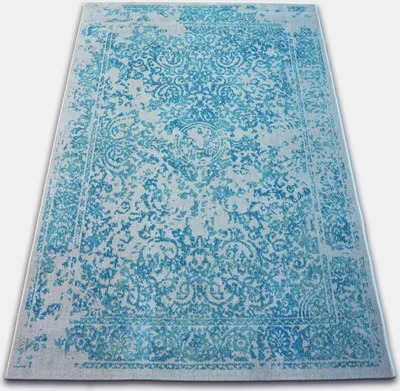 Produktbild von Teppich VINTAGE 22208/054 türkis / sahne klassische Rosette Blau 140x200 cm