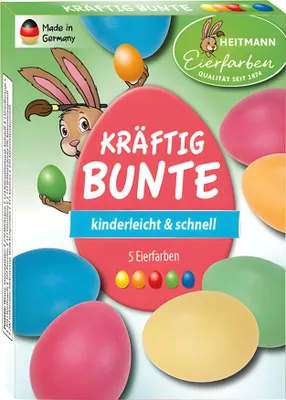 Produktbild von HEITMANN Ostereier-Kaltfarben "Kräftig Bunte" 5-farbig
