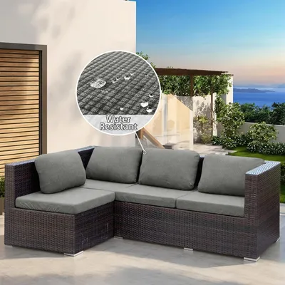 Immagine prodotto di Rivestimento per divano Jacquard elasticizzato Fodera per cuscino Idrorepellente Cuscino per divano Fodera per cuscino dello schienale Protezione per mobili, grigio