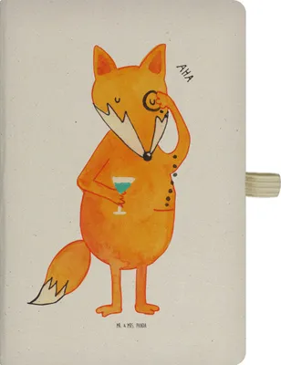 Produktbild von Mr. & Mrs. Panda skizzenbuch a4 Fuchs Lord - Transparent - Geschenk, notizbuch, Journal, Spruch Lustig, Kladde, Cocktail, Adressbuch, Monokel, Tagebuch, Schick, Neugierig