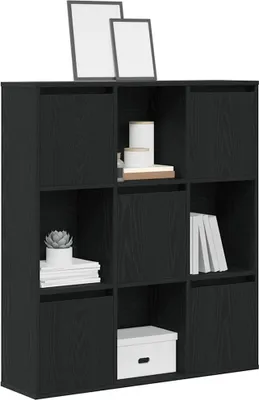 Image de Maison Exclusive - Bibliothèque aspect chêne noir 89x24x101,5 cm Matériau dérivé du bois