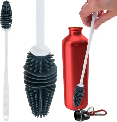 Immagine prodotto di Spazzola in silicone Pulitore per bottiglie di vetro e fiaschette thermos Spazzola