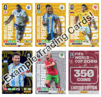 Produktbild von Fifa World Cup 2026 Adrenalyn XL - WM Trading Cards Sammelkarten - Gold Limited Edition Karten