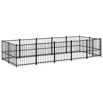 Obrázek produktu pro Venkovní psí kotec ocel 9,38 m²