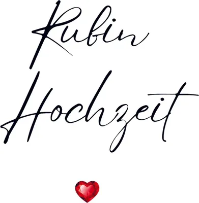 Produktbild von Gästebuch "Rubin Hochzeit"- Premium Gästebuch Blanko