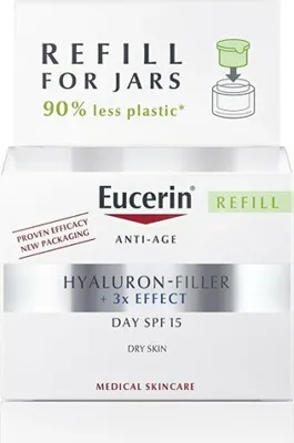 Obrázek produktu pro Náhradní náplň do denního krému proti stárnutí pleti SPF 15 pro suchou pleť Hyaluron-Filler 3x EFFECT 50 ml