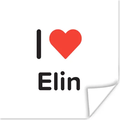 Produktbild von MuchoWow® Poster Ich liebe - Elin - Mädchen 75x75 cm - Wand Dekoration