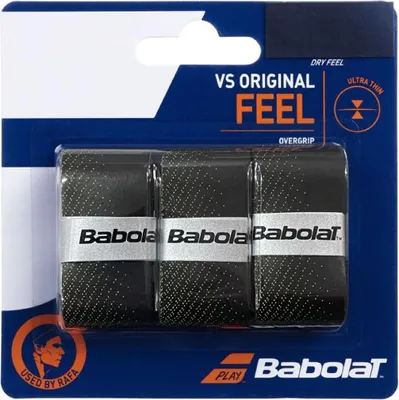 Obrázok produktu pre Babolat VS Original overgrip wrap tl. 0,4 mm čierno-žltá balenie 3 ks