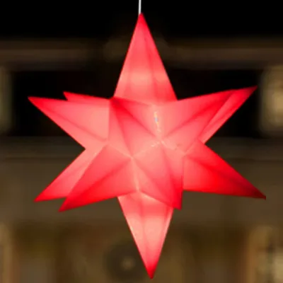 Zdjęcie produktu dla F-H-S Stars LED bezprzewodowy ø13cm czerwony zestaw 3szt