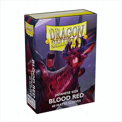 Produktbild von Dragon Shield Japanische Matte Ärmel - Blutrot 'Juusouken' (60 Ärmel)