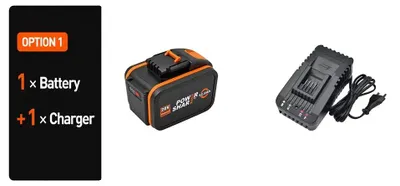 Imagen del producto de Batería de litio, capacidad de 12000 mAh, compatible con herramientas Worx, cargador de 15C-12.0Ah