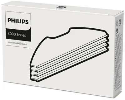 Obrázek produktu pro Philips Náhradní omyvatelné mopy pro robotické vysavače XU3000, XU3100, XU3110 4 ks XV1430/00