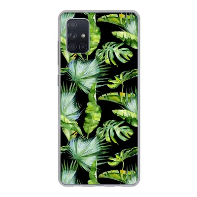 Produktbild von MuchoWow® Handyhülle Schutzhülle Hülle für Samsung Galaxy A71 Palmwedel - Tropisch - Muster Silikon Softcase Handy Hülle - Kartenbesitzer