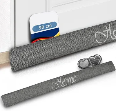 Produktbild von Famanu Türdichtungsrolle als Windstopper für Türen und Fenster - Lange Zugluftstopper in Anthrazit 1 kg