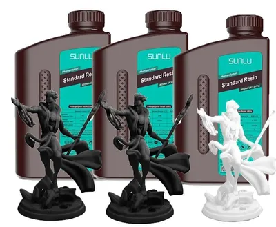 Immagine prodotto di Resina fotopolimerica 3D, alta precisione, rapida polimerizzazione, standard 2BK 1WT