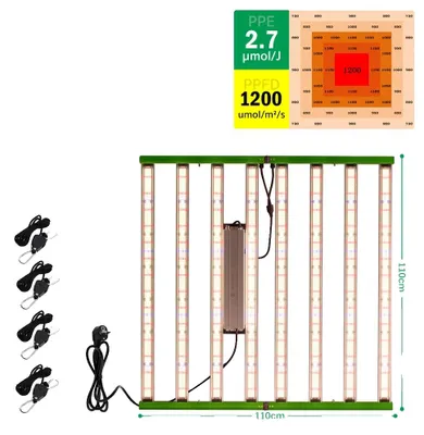 Obrázok produktu pre LED osvetlenie rastlín, plný spektrum, vysoký výkon PPFD, 800 W