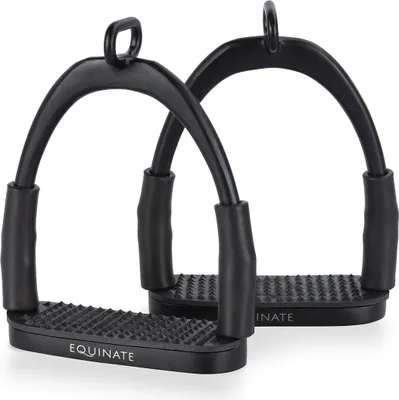 Produktbild von Equinate Sicherheitssteigbügel Manchester 10cm Schwarz Matt