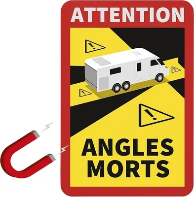 Produktbild von Magnetaufkleber "Attention Angles Morts!" Wohnmobil