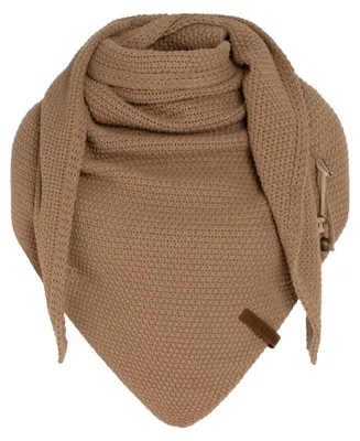 Zdjęcie produktu dla Szalik trójkątny Knit Factory Coco 190x85 cm gładki beżowy