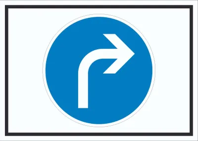 Produktbild von Schild Fahrtrichtung rechts Symbol A0 (841x1189mm)