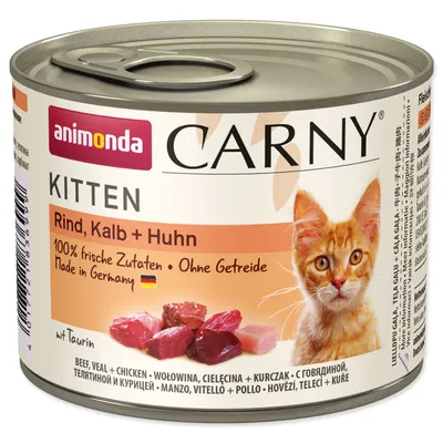 Obrázok produktu pre Animonda Carny Kitten Kalb, Huhn & Pute - 200g