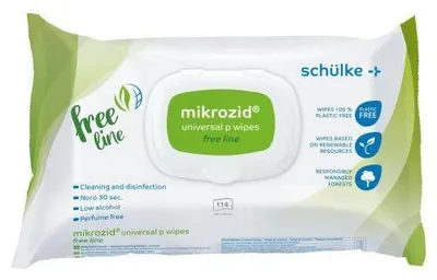 Produktbild von Mikrozid universal p wipes free line Flächendesinf 114 St