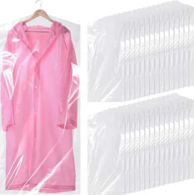 Produktbild von Transparente Kleidersäcke 30er Set 60x140cm - Staubdichter Kleiderschutz