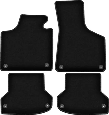Immagine prodotto di Tappetini in velluto per Audi A3 8P (2003-2011, hatchback, sportback, cabriolet) neri, set 4 pz, con fissaggi