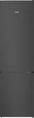 Produktbild von Siemens iQ300, Freistehende Kühl-Gefrier-Kombination mit Gefrierbereich unten, 203 x 60 cm, Gebürsteter schwarzer Stahl AntiFingerprint, Total noFrost, KG39N2XAG