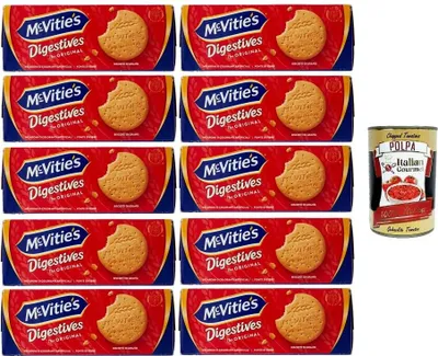 Produktbild von Mc-Vitie's Digestive The Original Weizenkekse 10x 400gr + Italian Gourmet polpa 400g