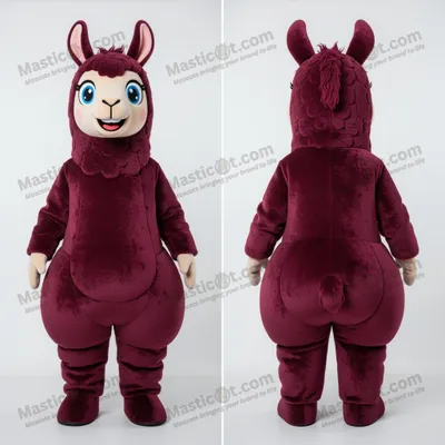 Produktbild von Bordeaux MASTICOT Samt-Lama-Maskottchen