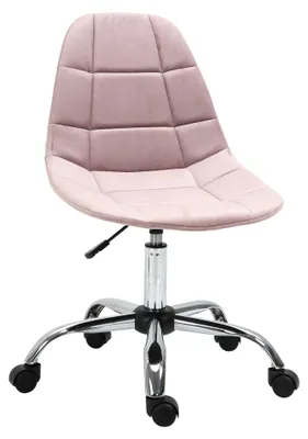 Produktbild von Drehbarer Bš¹rostuhl, ergonomisches und verstellbares Design, ohne Armlehnen, rosa, 59 x 59 x 81šC91 cm