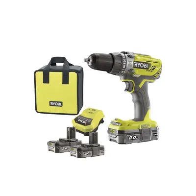 Image de Perceuse-visseuse à percussion RYOBI R18PD3-220S 18V 50Nm 2x2Ah + chargeur 2A avec sac de transport