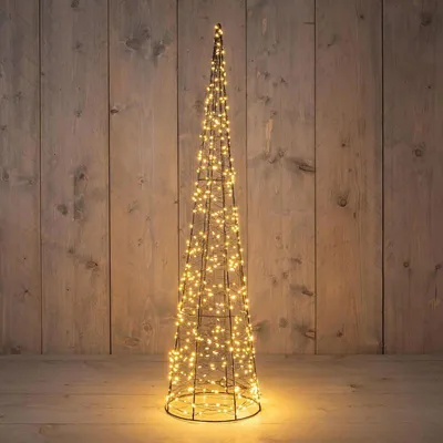 Productafbeelding van Kegel metaal 500led ip44 trafo met timer d20h80 cm classic warm Anna's Collection