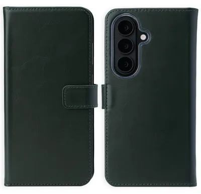 Imagen del producto de Funda de Cuero Auténtico tipo Libro para Samsung Galaxy S26 Plus - Verde
