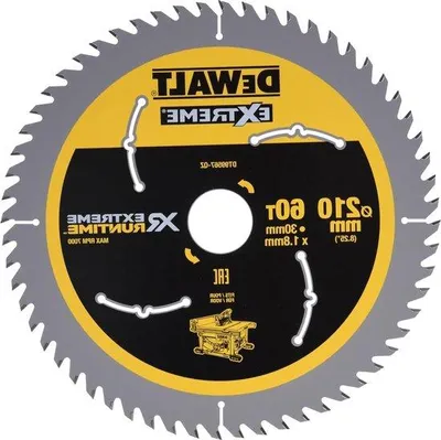 Image de Lame de scie circulaire 210 mm, 60 dents, 20° pour le bois