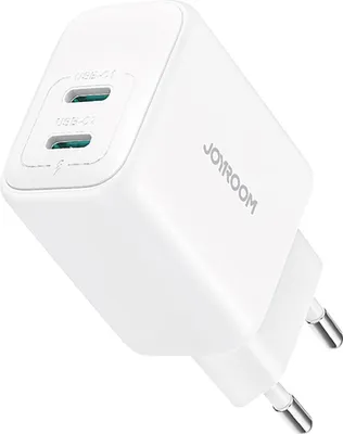 Image de JOYROOM Wall Charger Joyroom JR-TCF12, 20W, 3A, 2 x USB-C, White