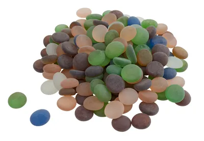 Produktbild von VBS XXL Glas-Muggelsteine "Bunt Opak", 1 kg, Ø 1,8 cm
