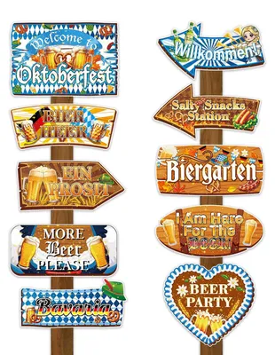 10 Pfeilbanner mit Bambusstäben, wetterfest, für Gartenfeste