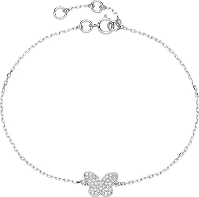 Produktbild von Unique Armband Schmetterling aus 14K Weißgold mit Diamanten