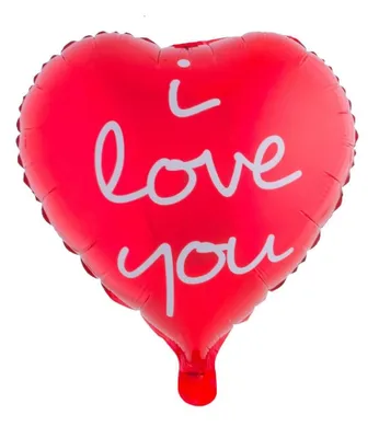 Produktbild von 18"/Ø45cm Herz Folienballon "I love you" | Rot