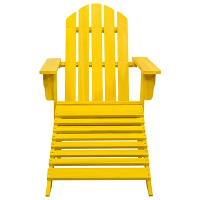 Image de vidaXL Chaise de jardin Adirondack avec pied en bois massif de sapin jaune