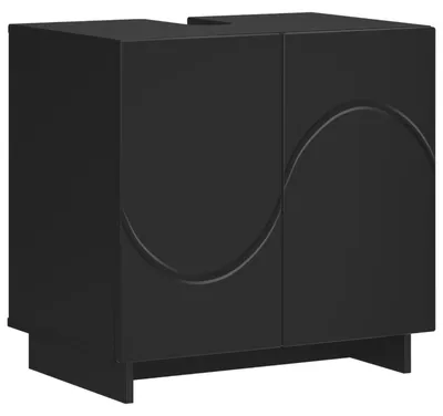 Productafbeelding van Badkamerkast Zwart 60 x 41 x 58 cm Bewerkt hout