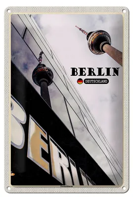 Produktbild von Blechschild Städte Berlin Fernsehrturm Deutschland 20x30cm