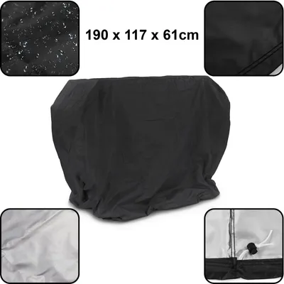 Produktbild von Premium Grillabdeckung Schutzhülle BBQ Grill Schutz Schwarz XL 190x117x61cm
