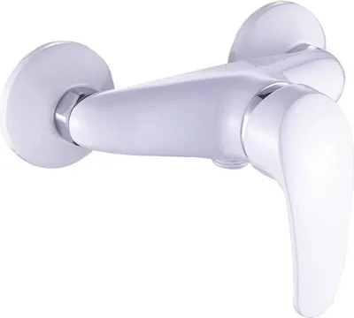 Zdjęcie produktu dla Bateria prysznicowa ścienna KAKADU BKK 640D, biała, ceramiczna głowica, Kuchinox
