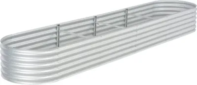 Immagine prodotto di Letto Rialzato Giardino 400x80x44 cm in Acciaio Zincato Argento