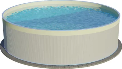 Produktbild von Stahlwandpool rund 450x120 cm, Stahl 0,4 mm weiß, Folie 0,3 mm sand, overlap