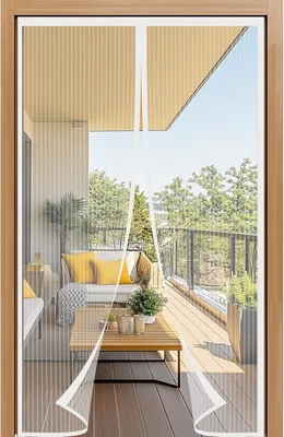 Imagen del producto de Malla anti-insectos magnética, transpirable, de 80 x 220 cm, para puertas y ventanas